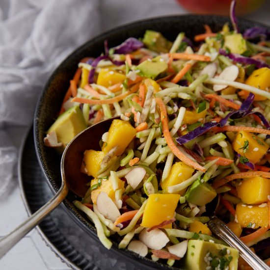 Broccoli Slaw with Mango - Recipe photo by Barbara Curry