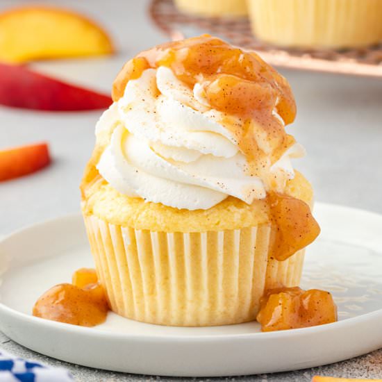 Peach Cobbler Cupcakes - Recipe photo by stateofdinner