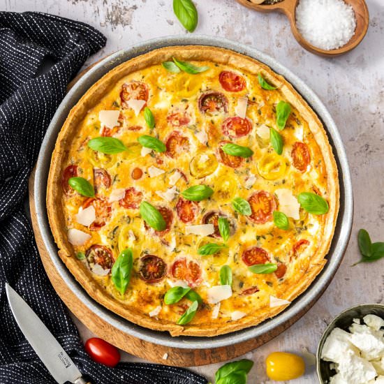 Cheese and Tomato Quiche - Recipe photo by sugarsaltmagic