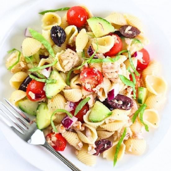 mediterranean tuna pasta salad - Recipe photo by nowcookthis