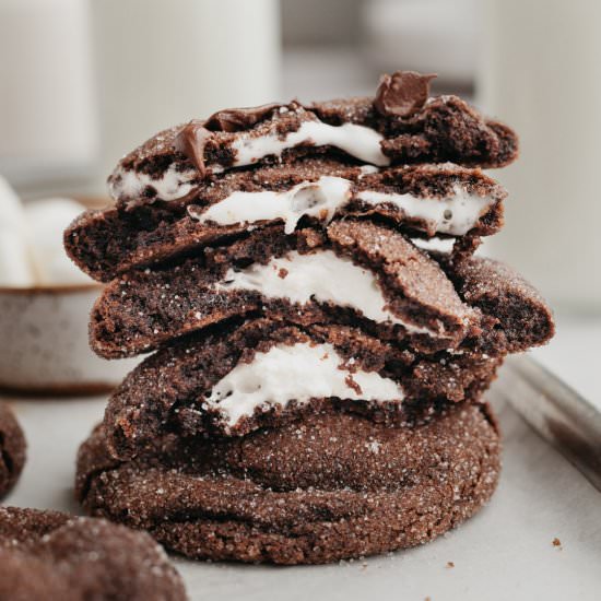 Chocolate Marshmallow Cookies - Recipe photo by alpineella