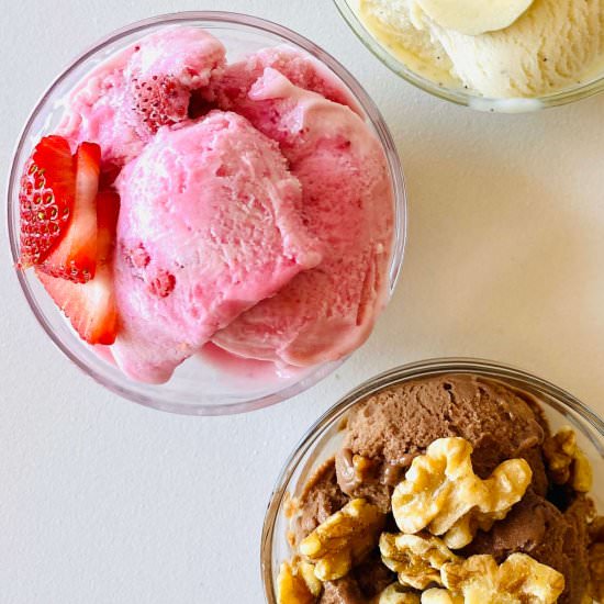 Ninja Creami strawberry ice cream - Recipe photo by AubreysKitchen