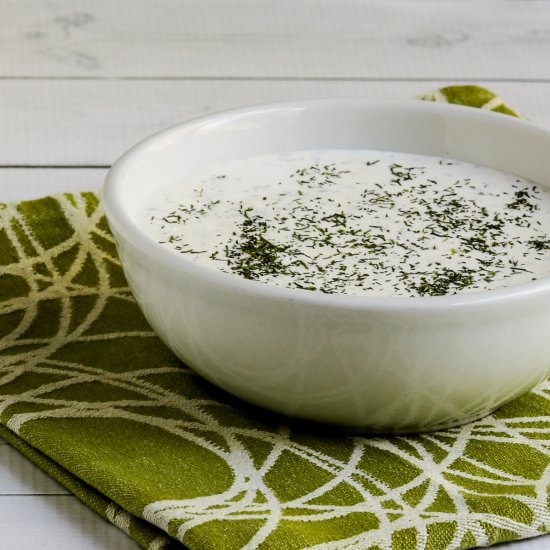 Market Street Cucumber Dill Sauce - Recipe photo by kalynskitchen