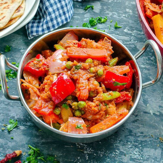 Quick and Easy Kadai Vegetable - Recipe photo by Sheeba@gohealthy