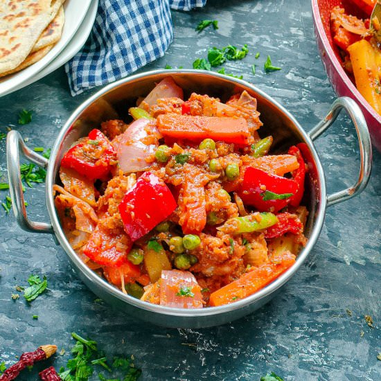 Quick and Easy Kadai Vegetable - Recipe photo by Sheeba@gohealthy