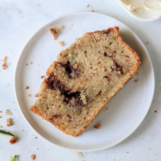 Cinnamon Swirl Zucchini Bread - Recipe photo by My Life After Dairy