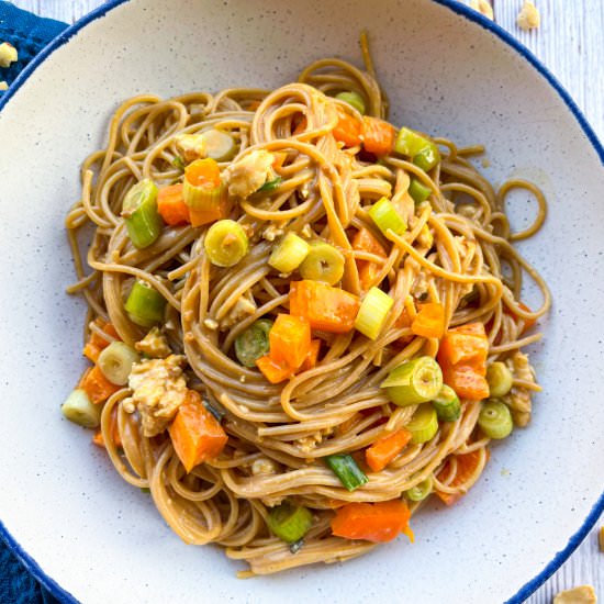 Easy Peanut Noodles - Recipe photo by Tastefully Grace