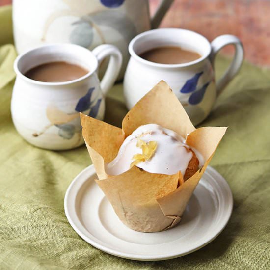 Rhubarb and Ginger Muffins - Recipe photo by Farmersgirlkitchen