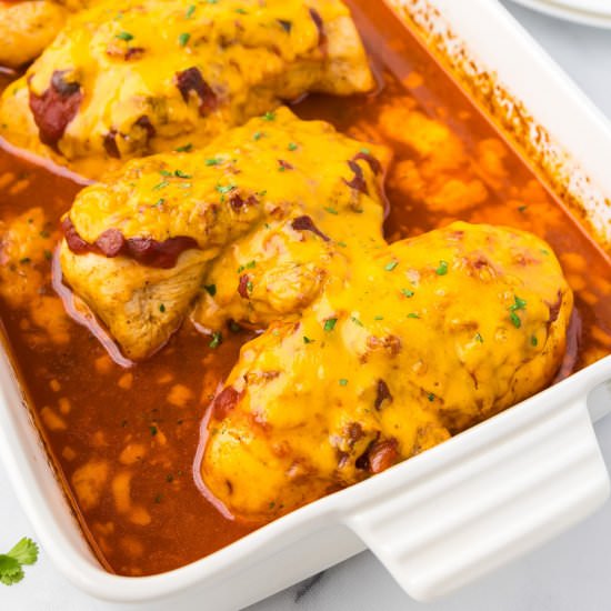 Easy Baked Salsa Chicken Breast - Recipe photo by OnMyKidsPlate