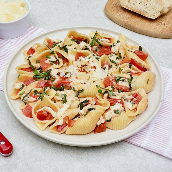 Margherita Pasta - Recipe photo by anothertablespoon