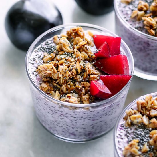 Plum Chia Seed Pudding - Recipe photo by forkintheroad