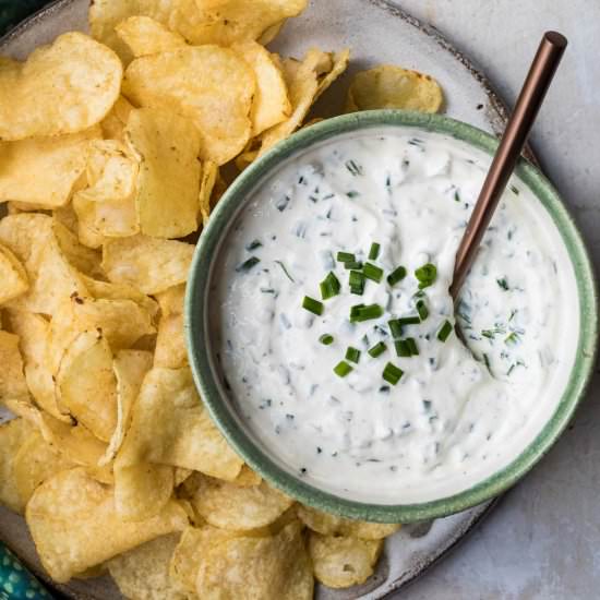 Sour Cream and Chive Dip - Recipe photo by Chef Molly
