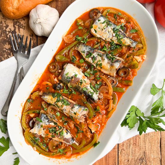 Canned Sardines with Vegetables - Recipe photo by Spain on a Fork