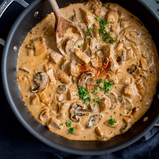 Chicken Stroganoff - Recipe photo by KitchenSanctuary