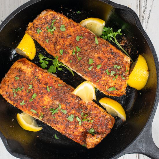 Blackened Baked Salmon - Recipe photo by biscuitsandburlap