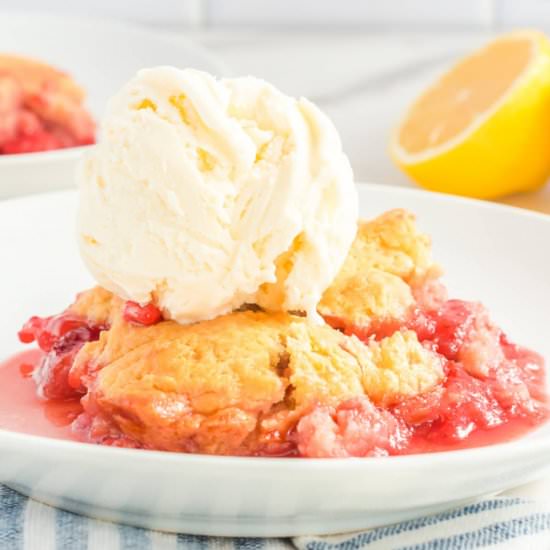 Fresh Strawberry Cobbler - Recipe photo by OnMyKidsPlate