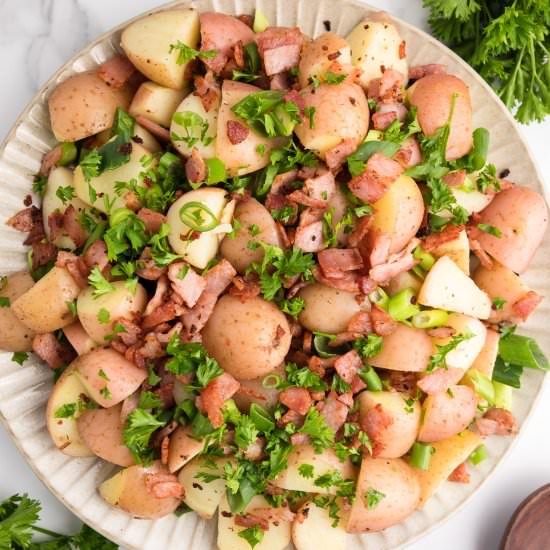 Easy Hot German Potato Salad - Recipe photo by OnMyKidsPlate