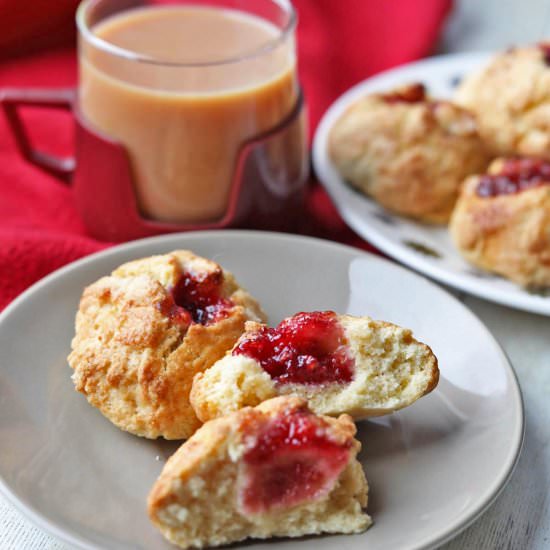 Air Fryer Raspberry Buns - Recipe photo by Farmersgirlkitchen