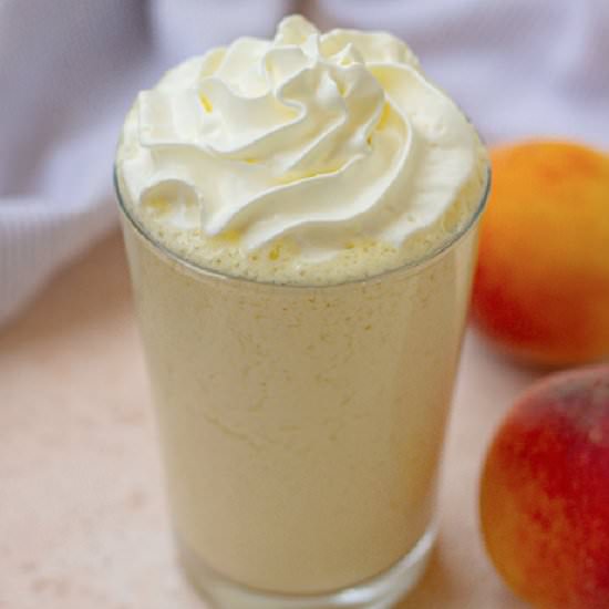 Copycat Chick-Fil-A Peach Milkshake - Recipe photo by Skinny Sweets