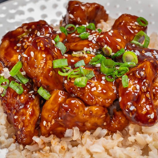 Honey Sesame Chicken Recipe - Recipe photo by KeyToMyLime
