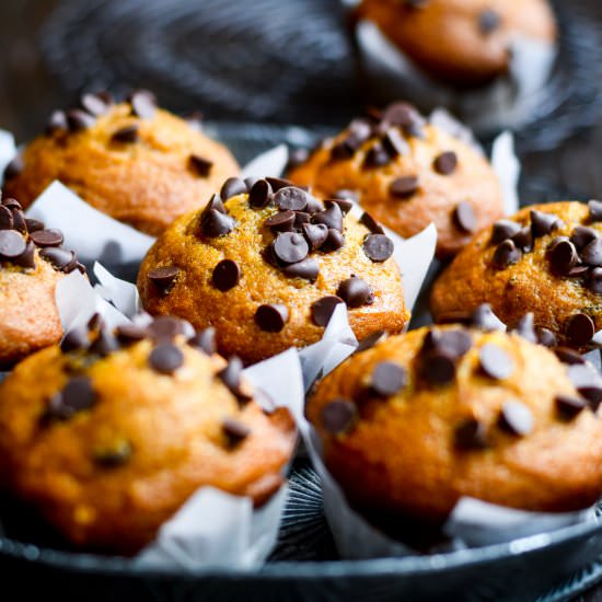 Pumpkin Chocolate Chip Muffins - Recipe photo by Keats Eats