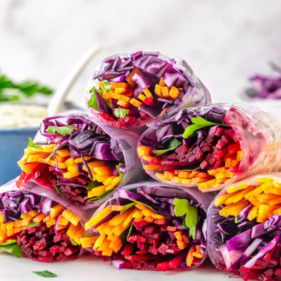 Summer Rolls with Dairy Free Sauce - Recipe photo by allweeat