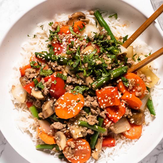 Ground Pork Stir Fry - Recipe photo by The Endless Meal
