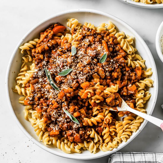 Lentil Bolognese - Recipe photo by The Endless Meal
