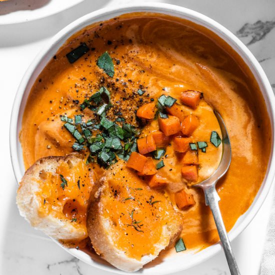 Tomato Carrot Soup - Recipe photo by The Endless Meal