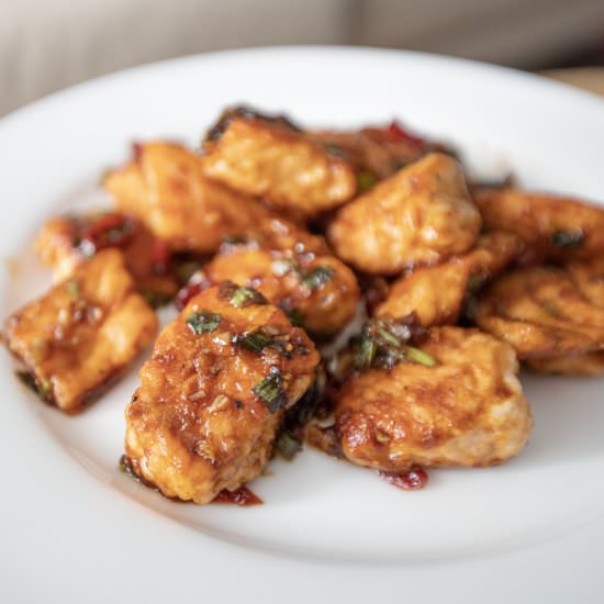 Seared Salmon with Asian aromatics - Recipe photo by foodmakesmehappy