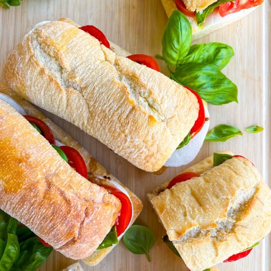Classic Caprese Sandwich - Recipe photo by Tastefully Grace