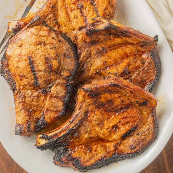 Blackened Pan Fried Pork Chops - Recipe photo by debsdailydish