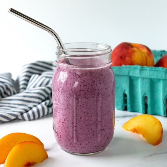 Blueberry Peach Smoothie - Recipe photo by freshapron