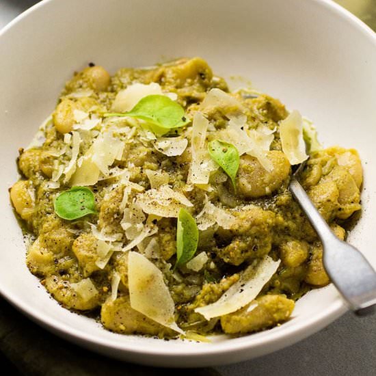 20 Minute Pesto Butter Beans - Recipe photo by lifeasastrawberry