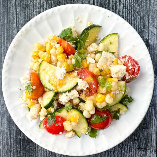 Easy Zucchini Corn Salad - Recipe photo by MyLifeCookbook