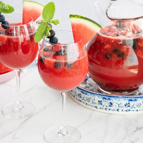 Watermelon Sangria - Recipe photo by senseandedibility