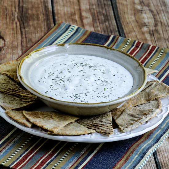 How to Make Tzatziki Sauce - Recipe photo by kalynskitchen