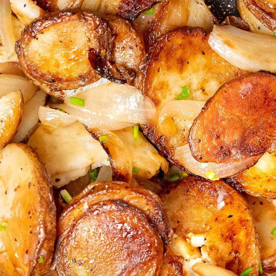 Fried Potatoes And Onions Recipe - Recipe photo by KeyToMyLime