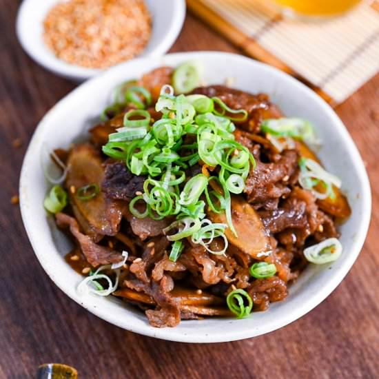 Beef Shigureni with Ginger and Gobo - Recipe photo by Sudachi Recipes