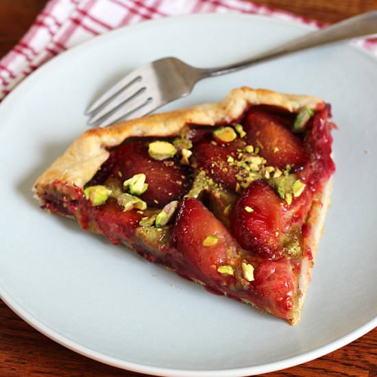 Plum pistachio galette - Recipe photo by Food Gal