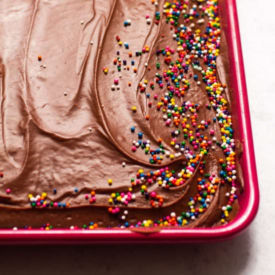Easy Chocolate Sheet Cake - Recipe photo by lifeasastrawberry