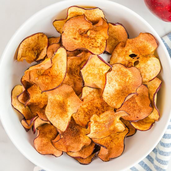Air Fryer Apple Chips - Recipe photo by OnMyKidsPlate