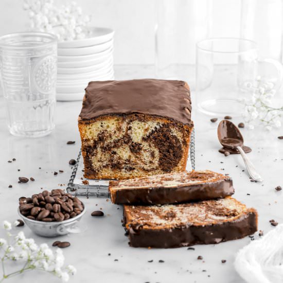 Chocolate Espresso Marble Cake - Recipe photo by bakerstable