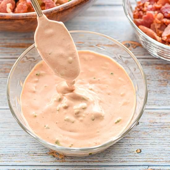 Low FODMAP Burger Sauce - Recipe photo by goodnomshoney
