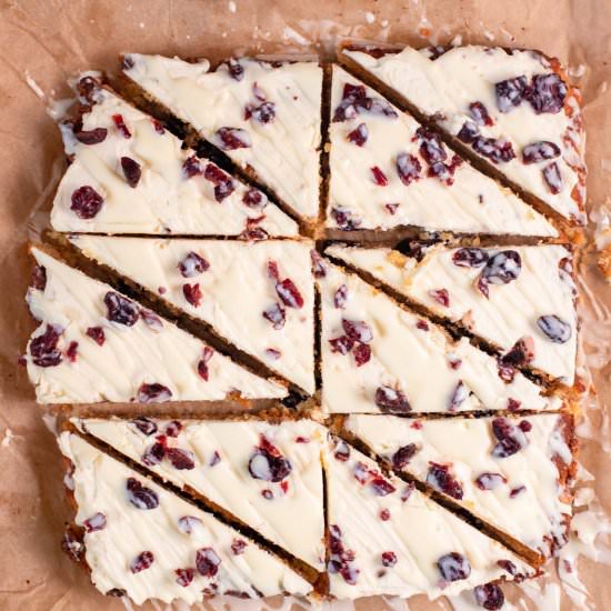 Copycat Keto Cranberry Bliss Bars - Recipe photo by lowcarbspark