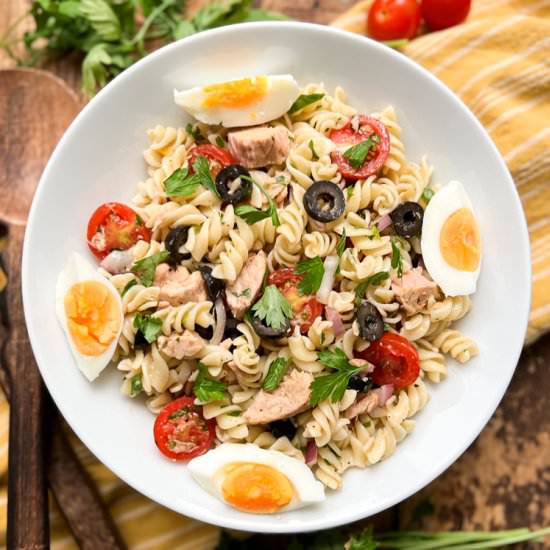 Spanish Tuna Pasta Salad - Recipe photo by Spain on a Fork