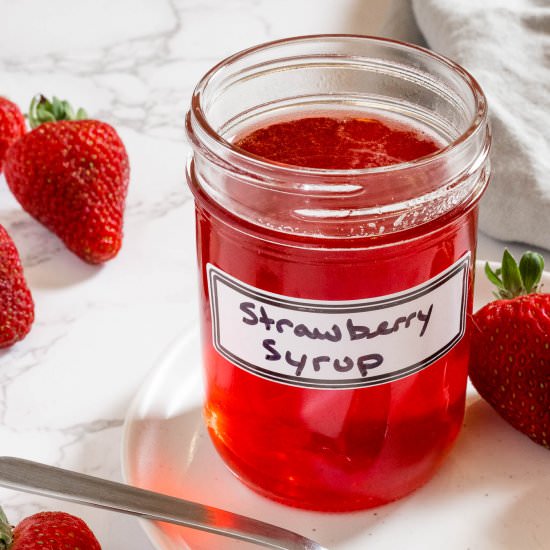 Strawberry Simple Syrup - Recipe photo by The Endless Meal