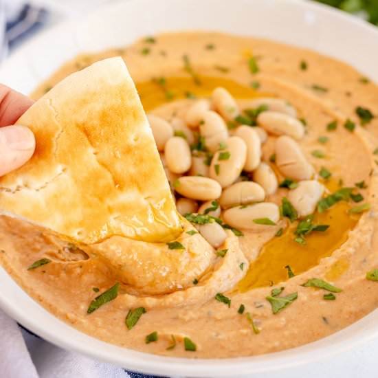 White Bean Hummus Dip - Recipe photo by KyleeCooks