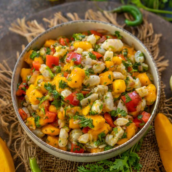 Mango Shrimp Ceviche - Recipe photo by Whiskaffair