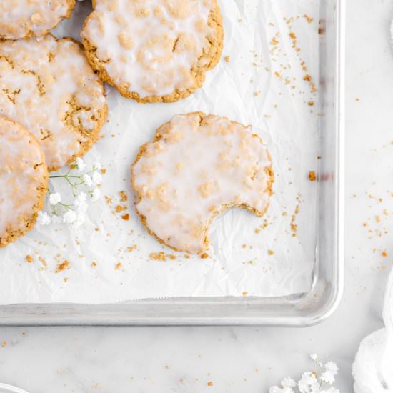 Iced Oatmeal Cookies - Recipe photo by bakerstable